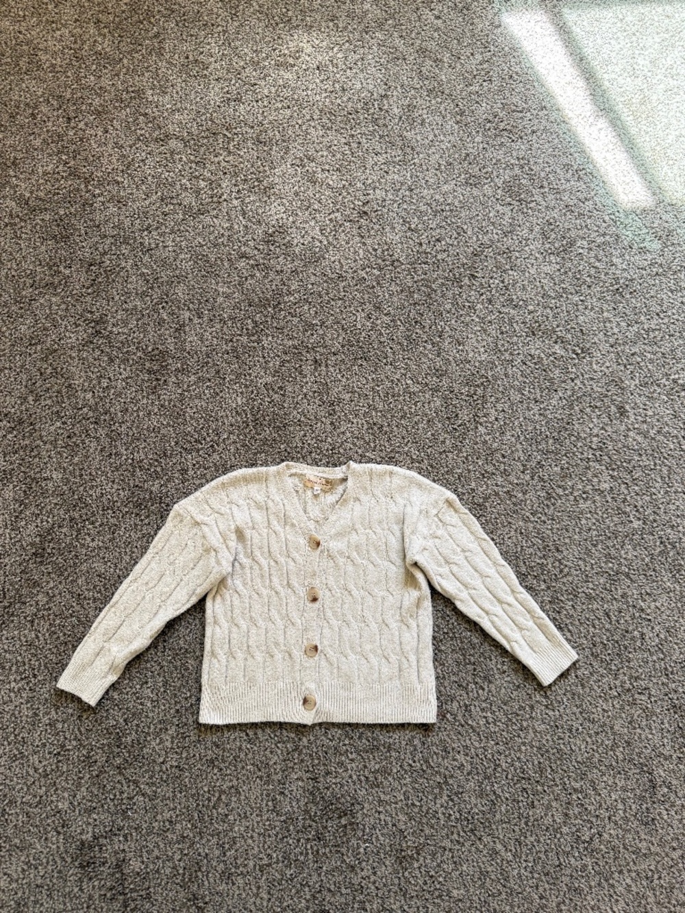 Cream Cardigan Button Up